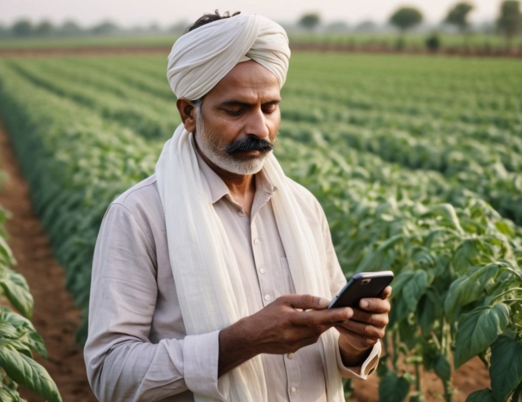 farmerusingphone